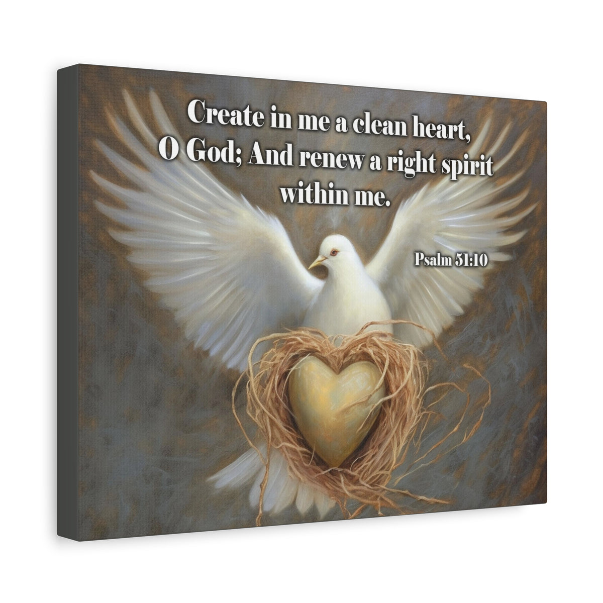 Scripture Walls Clean Heart Psalm 51:10 Christian Wall Art Print Ready to Hang Unframed-Express Your Love Gifts