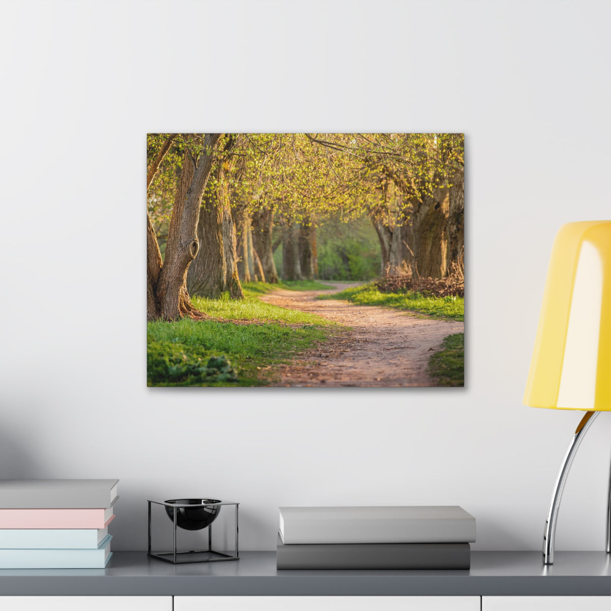 Tree Green Path Forest Nature Wilderness Photography Canvas Wall Art for Home Decor Ready-to-Hang-Express Your Love Gifts