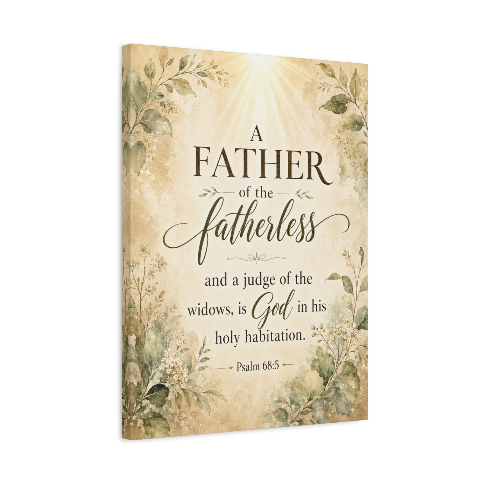 Scripture Walls Psalm 68:5 Light Widows Advocate Fatherless Christian Wall Art Print Ready to Hang Unframed-Express Your Love Gifts
