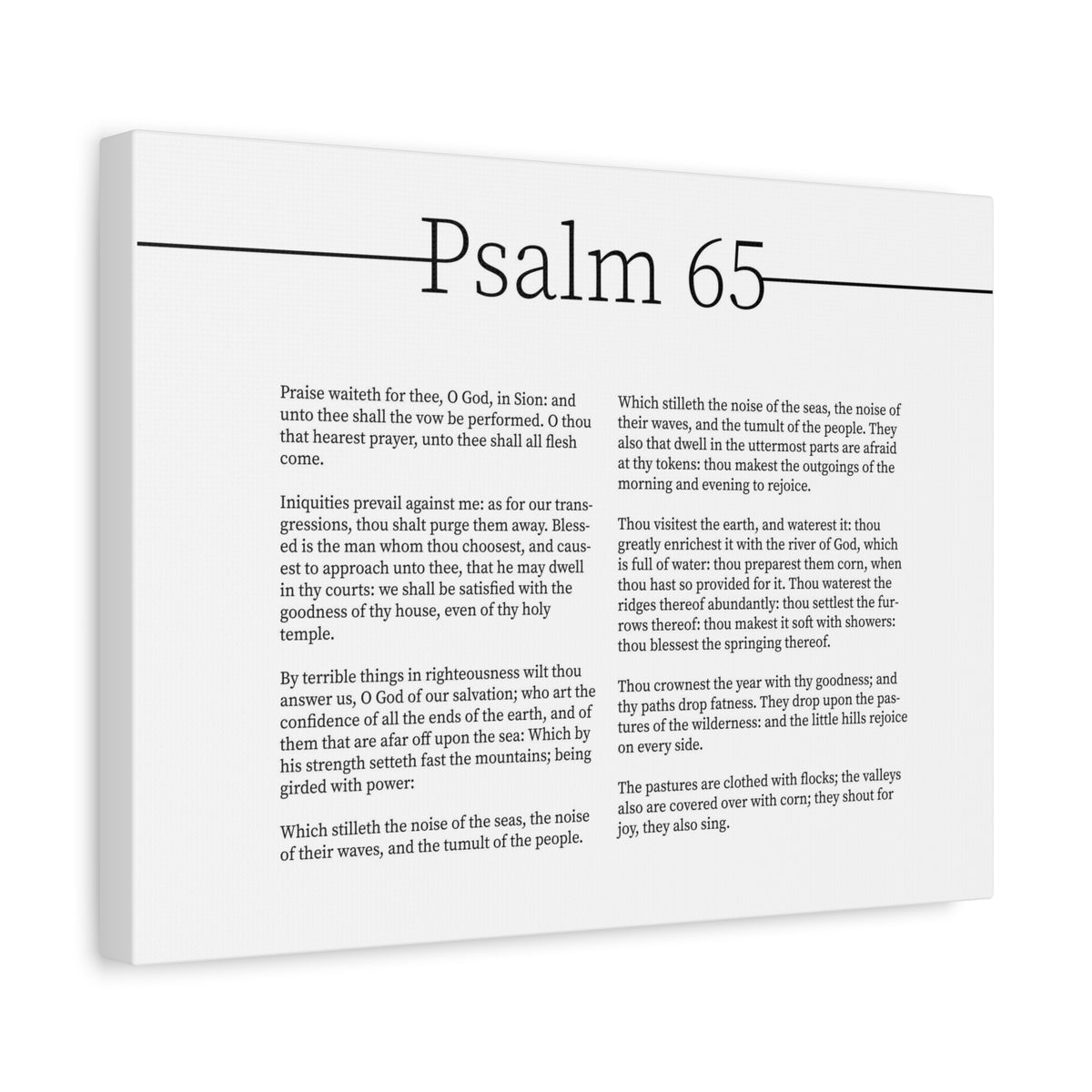 Scripture Canvas God Of Blessings Psalm 65 Christian Wall Art Bible Verse Print Ready to Hang-Express Your Love Gifts