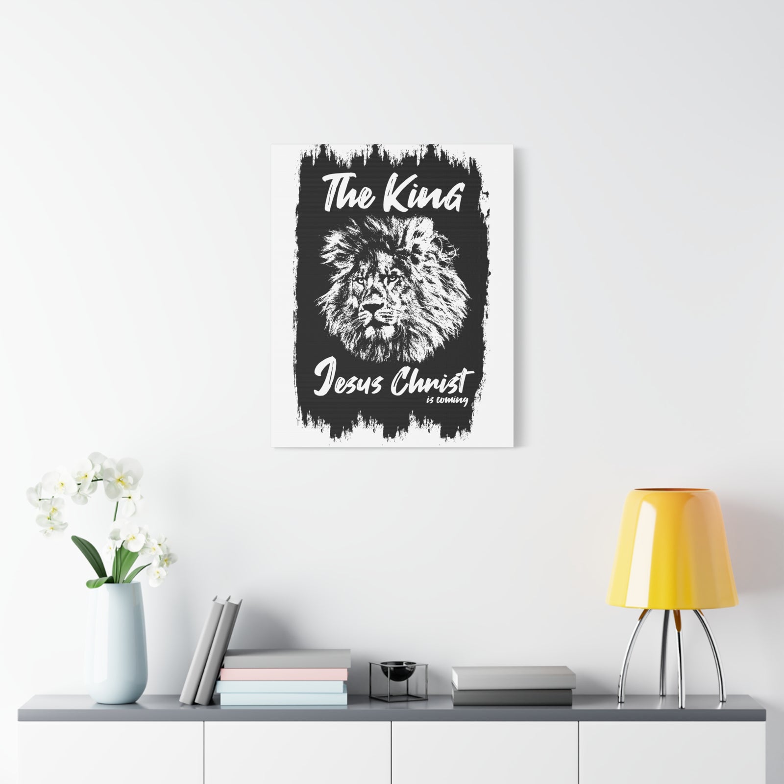Scripture Walls King Jesus is Coming Bible Verse Canvas Christian Wall Art Ready to Hang Unframed-Express Your Love Gifts