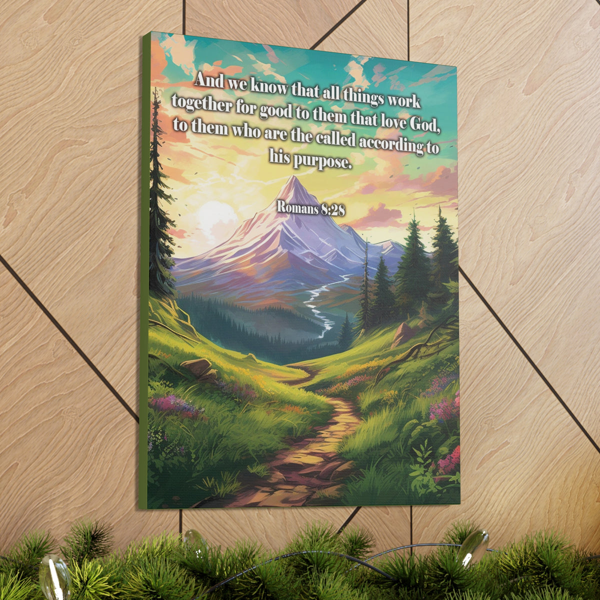 Scripture Walls All Things Work Together Romans 8:28 Christian Wall Art Print Ready to Hang Unframed-Express Your Love Gifts