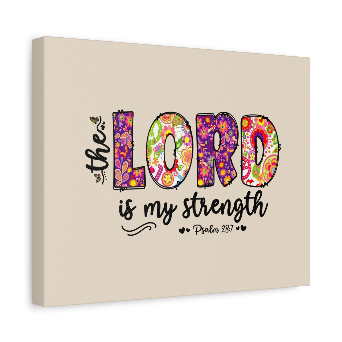 Scripture Walls My Strength Psalm 28:7 Bible Verse Canvas Christian Wall Art Ready to Hang-Express Your Love Gifts
