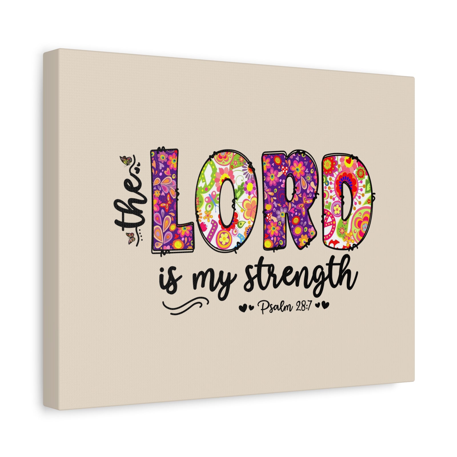 Scripture Walls My Strength Psalm 28:7 Bible Verse Canvas Christian Wall Art Ready to Hang-Express Your Love Gifts