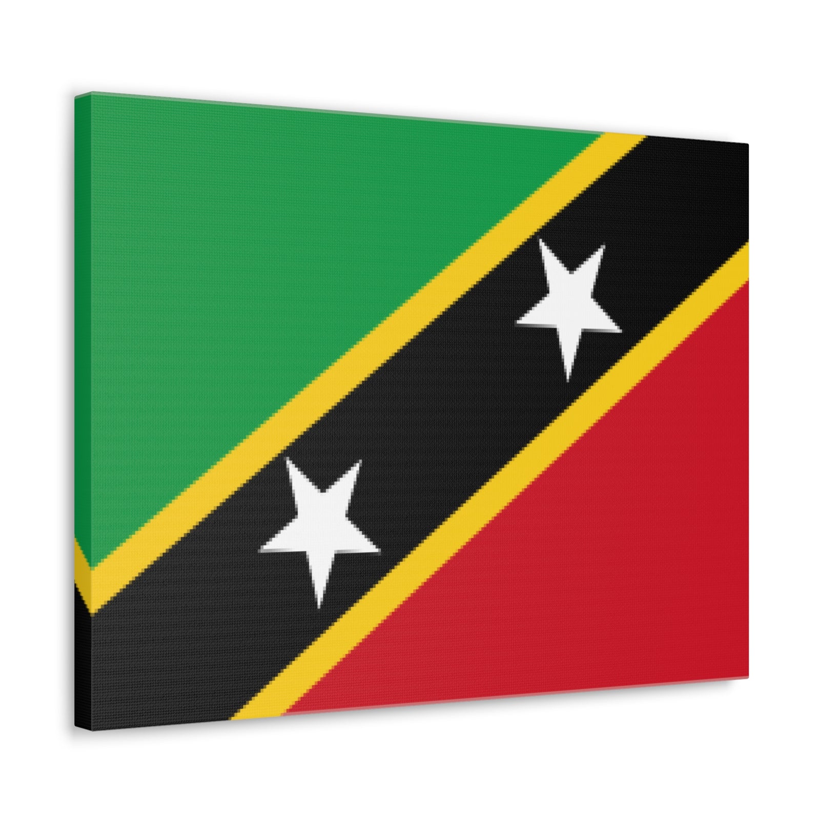 Saint Kitts and Nevis Country Flag Canvas Vibrant Wall Art Unframed Home Decor-Express Your Love Gifts
