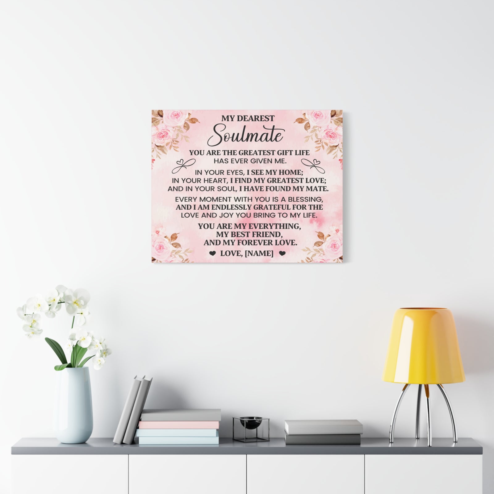 Personalized You Are The Greatest Gift Romantic Inspirational Print Ready to Hang Artwork Unframed-Express Your Love Gifts