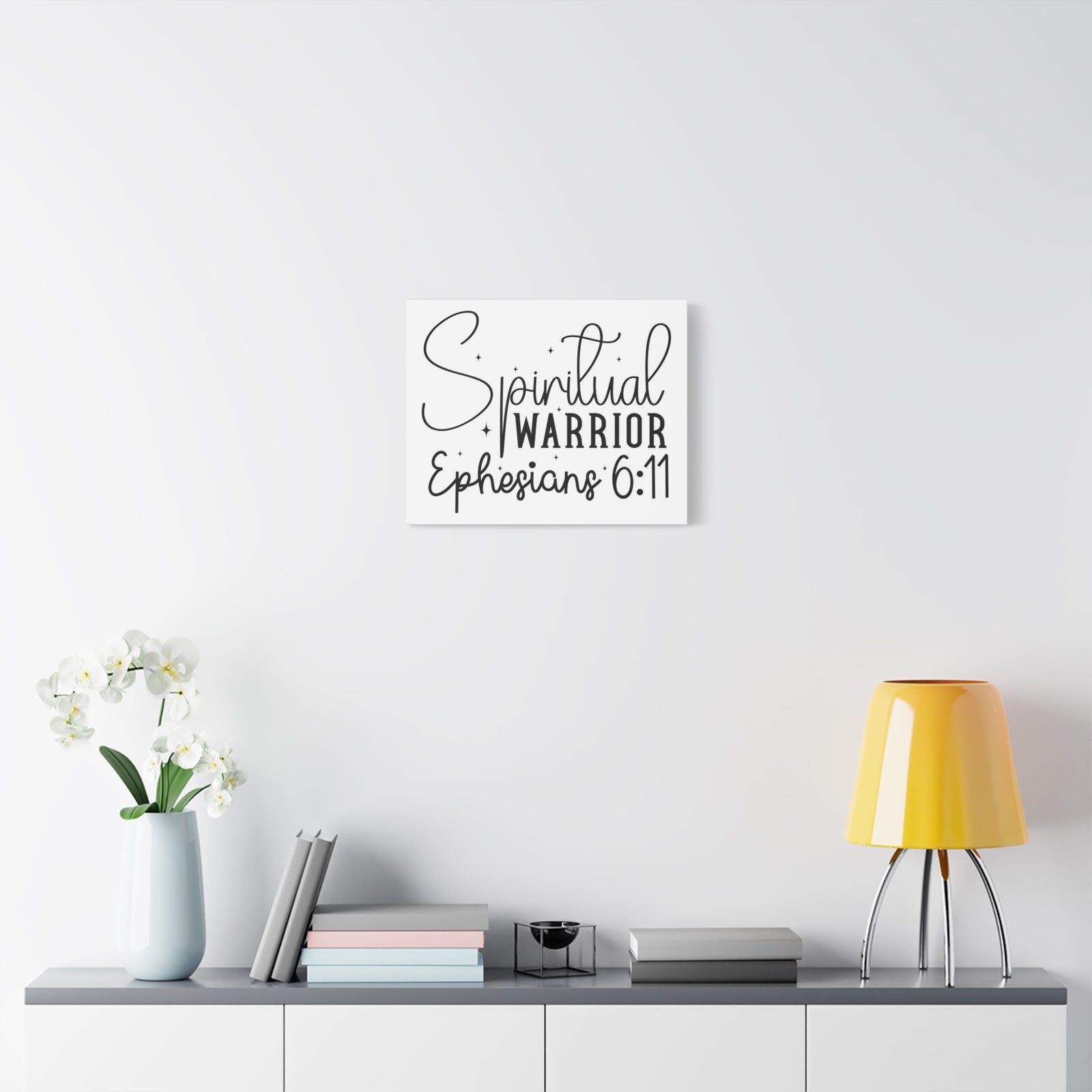 Scripture Walls Ephesians 6:11 A Spiritual Warrior Bible Verse Canvas Christian Wall Art Ready to Hang Unframed-Express Your Love Gifts