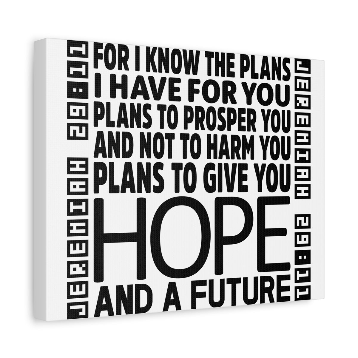 Scripture Walls Jeremiah 29:11 Hope and Future Bible Verse Canvas Christian Wall Art Ready to Hang Unframed-Express Your Love Gifts
