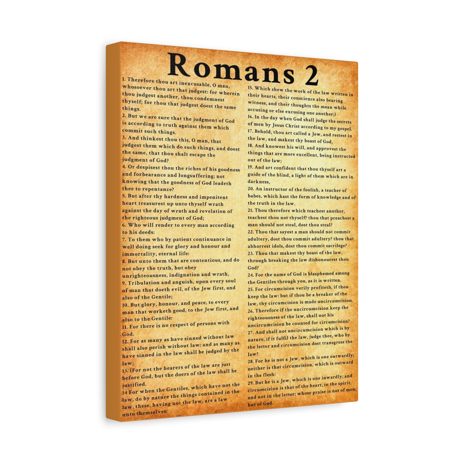 Scripture Walls Romans 2 Gold Bible Verse Canvas Christian Wall Art Ready to Hang Unframed-Express Your Love Gifts