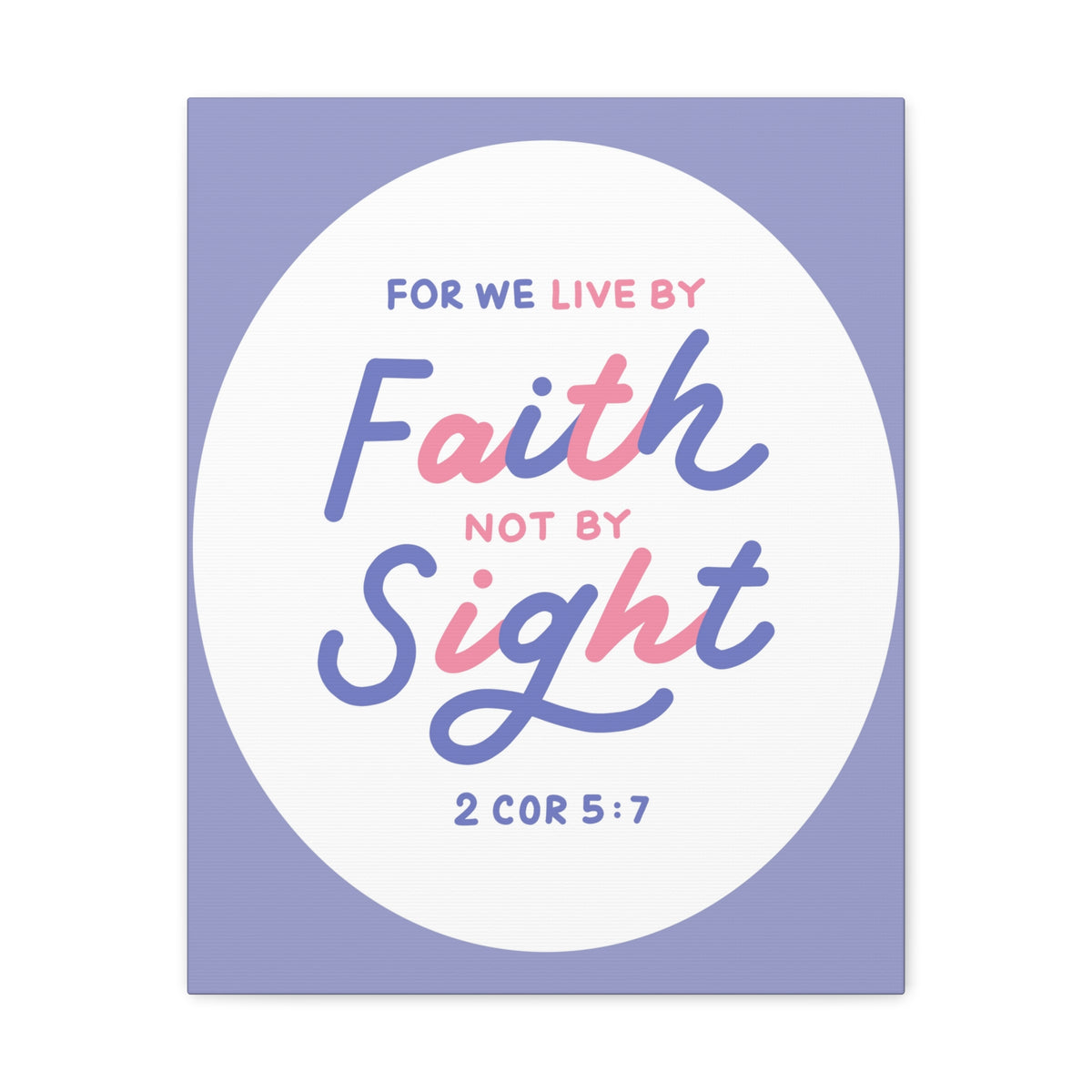Scripture Walls Faith Not By Sight 2 Corinthians 5:7 Bible Verse Canvas Christian Wall Art Ready To Hang-Express Your Love Gifts