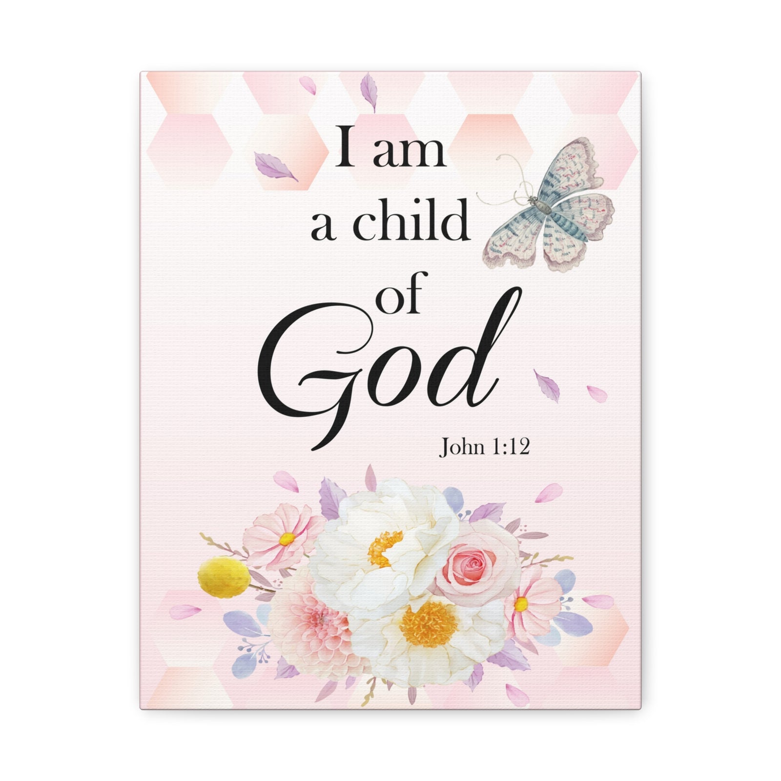 Scripture Walls Child Of God John 1:12 Bible Verse Canvas Christian Wall Art Ready to Hang-Express Your Love Gifts