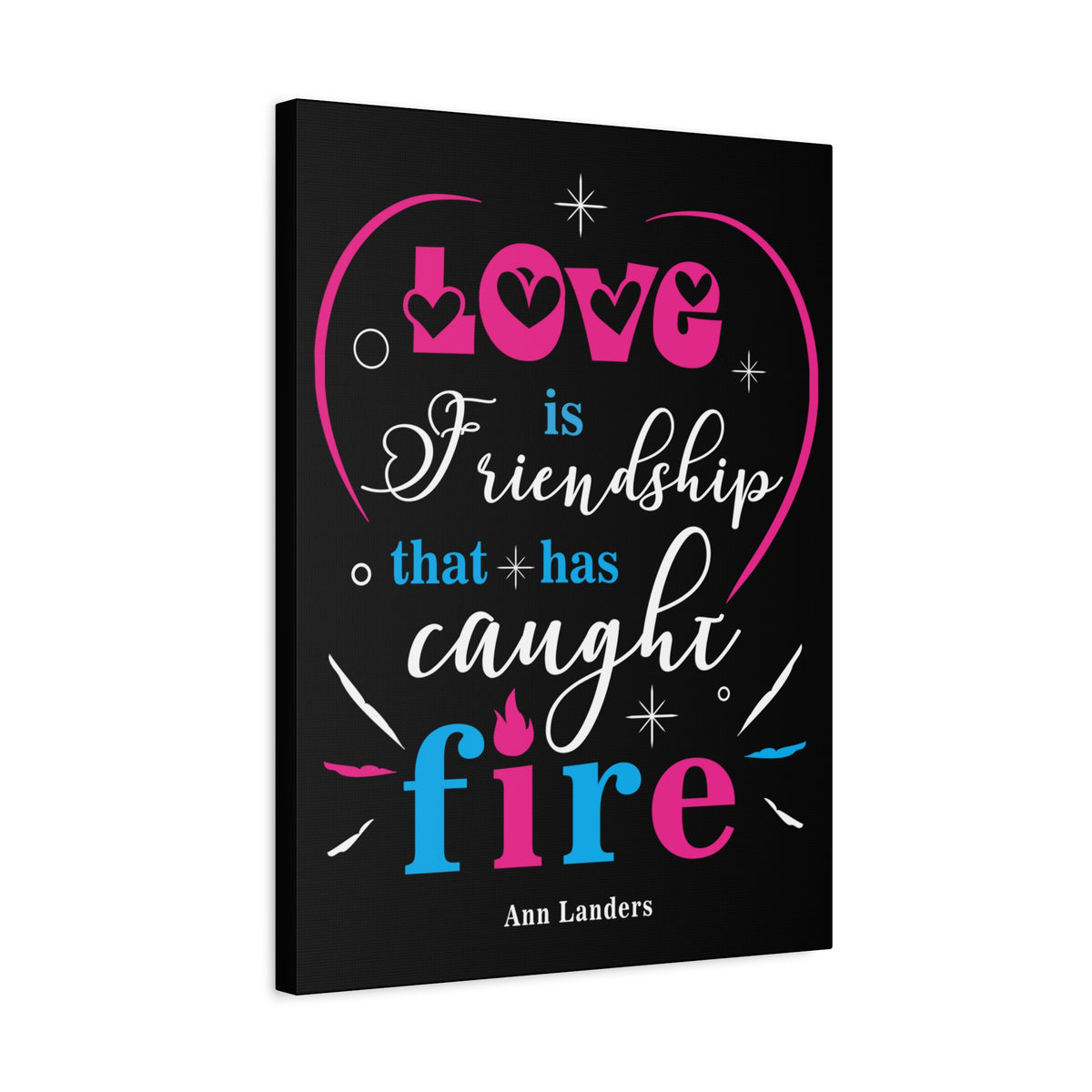 Inspirational Quote Canvas Love Is Friendship Wall Art Motivational Motto Inspiring Prints Artwork Decor Ready to Hang-Express Your Love Gifts