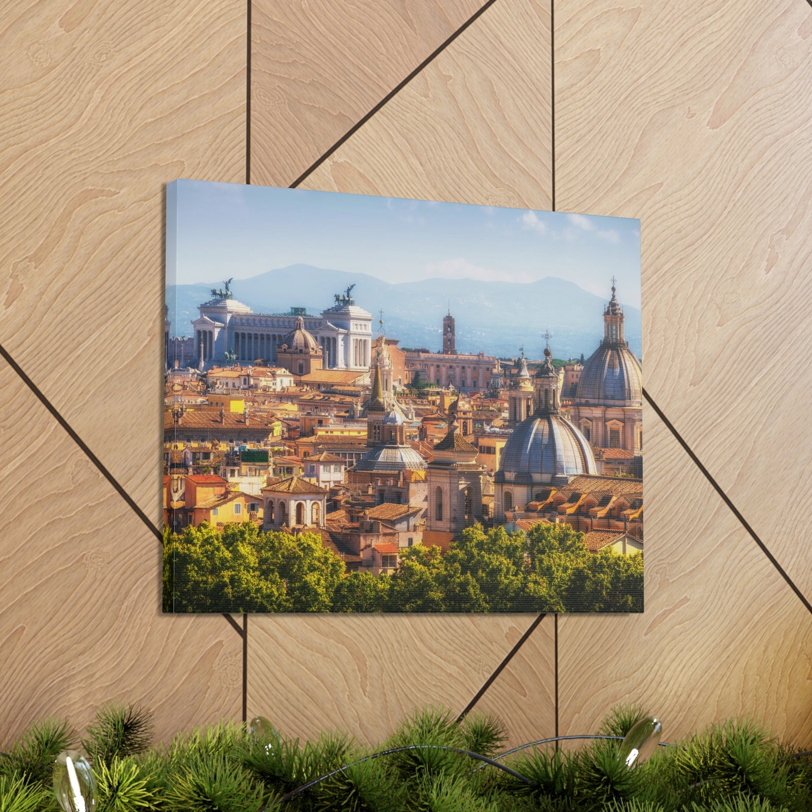 Rome Daytime Skyline Canvas Artwork High-Quality Breathtaking Stunning Cityscape for Home Decor Ready to Hang-Express Your Love Gifts