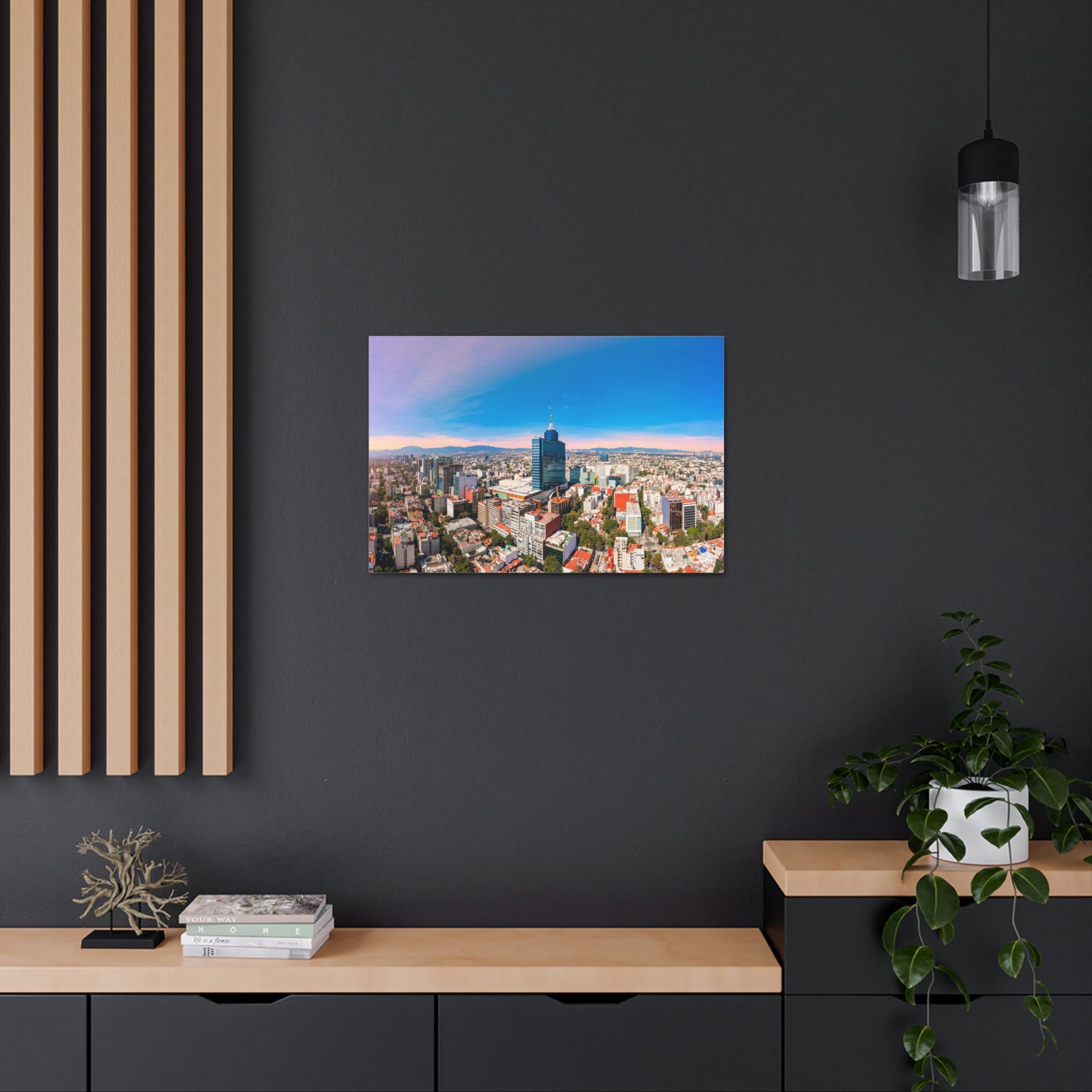 Mexico City Daytime Skyline Canvas Artwork High-Quality Breathtaking Stunning Cityscape for Home Decor Ready to Hang-Express Your Love Gifts
