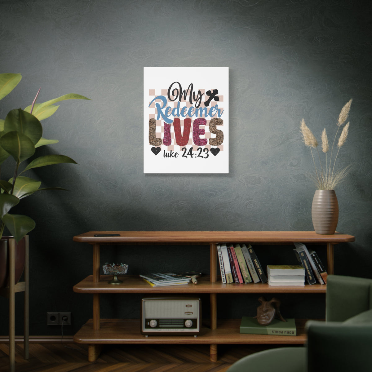 Scripture Walls Luke 24:23 My Redeemer Lives Bible Verse Canvas Christian Wall Art Ready to Hang Unframed-Express Your Love Gifts