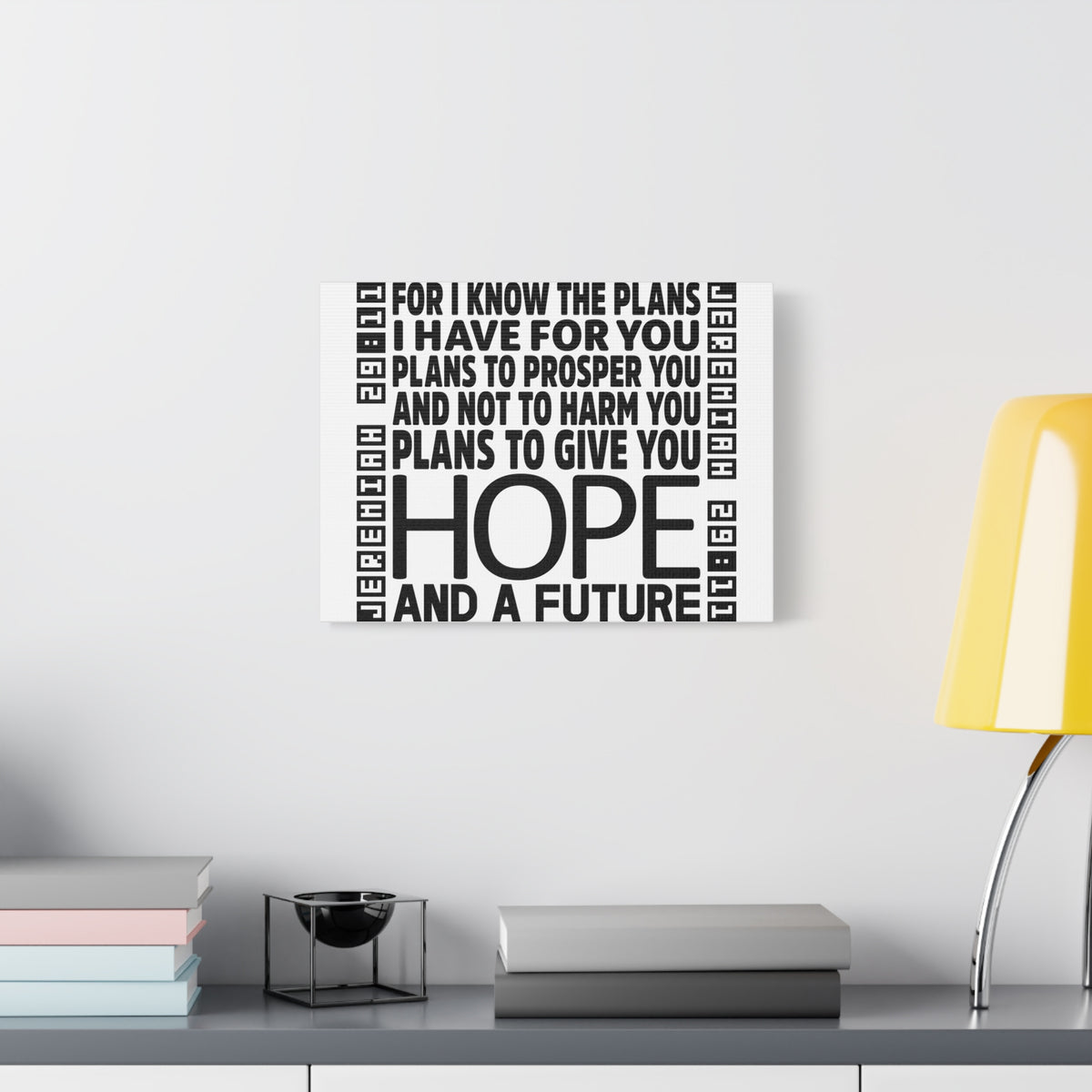 Scripture Walls Jeremiah 29:11 Hope and Future Bible Verse Canvas Christian Wall Art Ready to Hang Unframed-Express Your Love Gifts