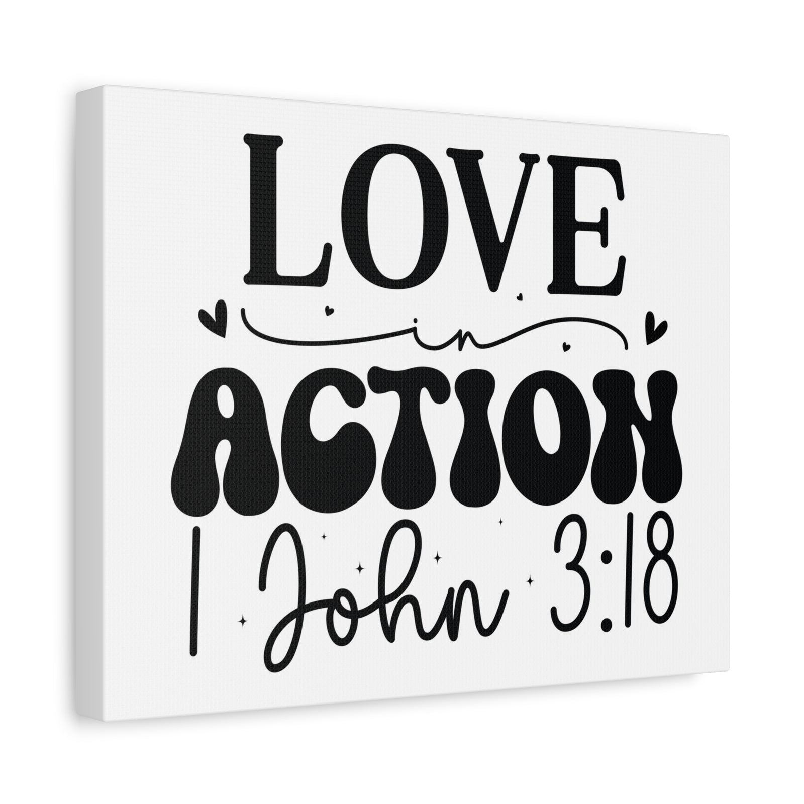 Scripture Walls 1 John 3:18 His Love in Action Bible Verse Canvas Christian Wall Art Ready to Hang Unframed-Express Your Love Gifts