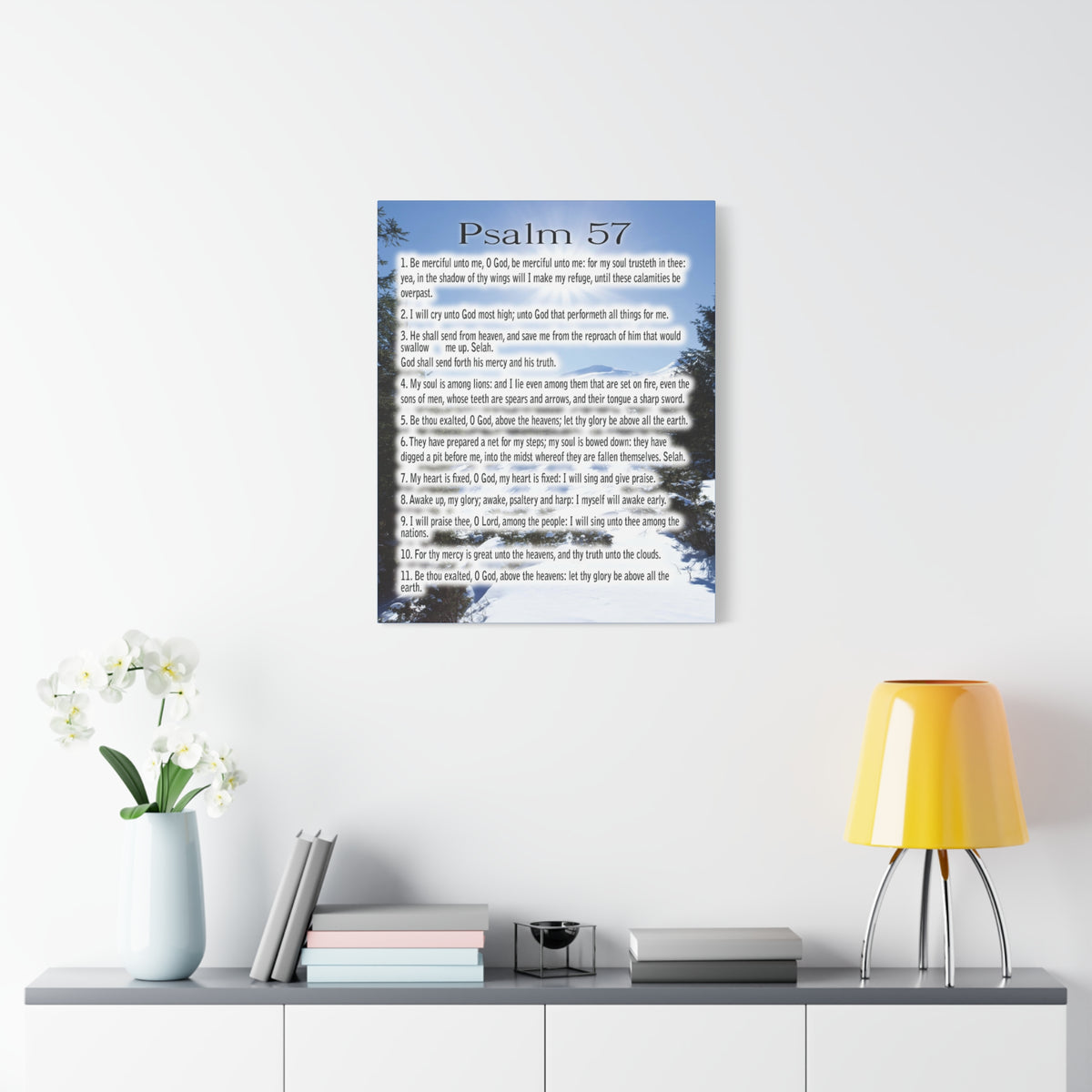 Scripture Walls Saved By Your Mercy Psalm 57:1 Christian Wall Art Print Ready to Hang-Express Your Love Gifts