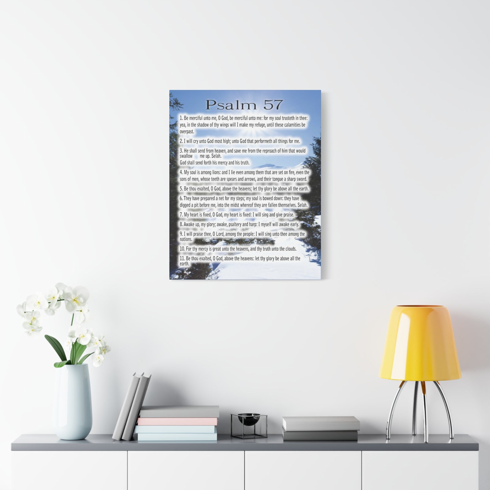 Scripture Walls Saved By Your Mercy Psalm 57:1 Christian Wall Art Print Ready to Hang-Express Your Love Gifts