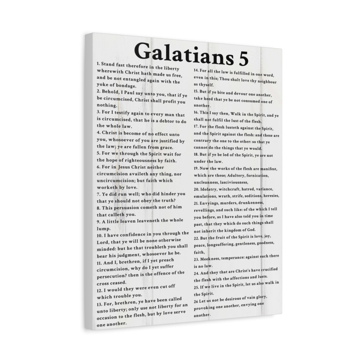 Scripture Walls Galatians 5 Fruit of the Spirit White Bible Verse Canvas Christian Wall Art Ready to Hang Unframed-Express Your Love Gifts