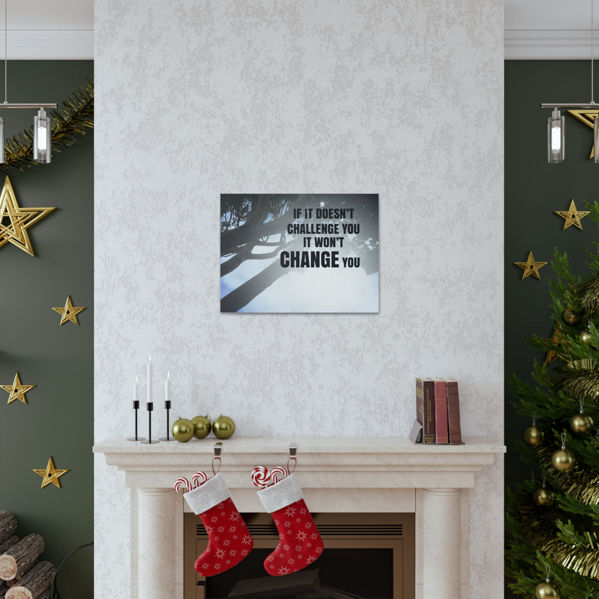 Inspirational Quote Canvas It Won't Change You Wall Art Motivational Motto Inspiring Prints Artwork Decor Ready to Hang-Express Your Love Gifts