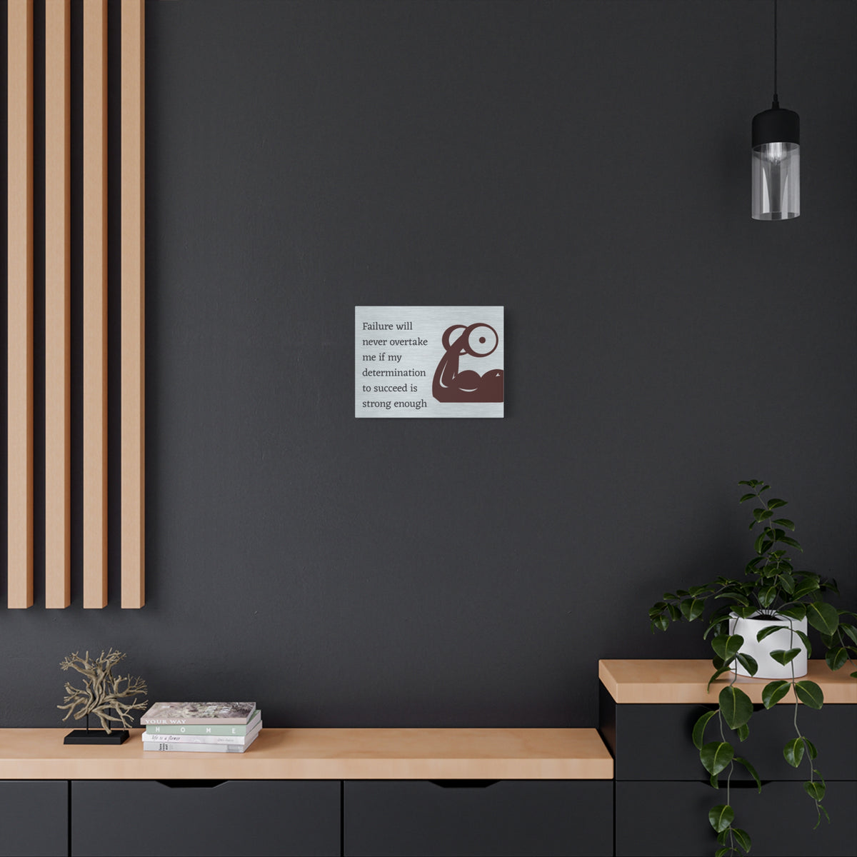 Inspirational Wall Art Determination To Succeed Motivation Wall Decor for Home Office Gym Inspiring Success Quote Print Ready to Hang-Express Your Love Gifts