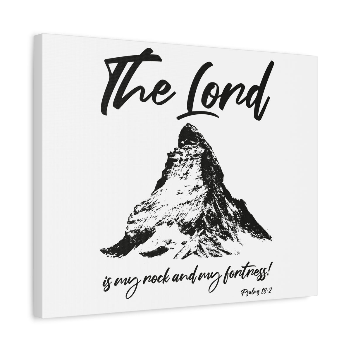 Scripture Walls Psalms 18:2 My Rock My Fortress Bible Verse Canvas Christian Wall Art Ready to Hang Unframed-Express Your Love Gifts