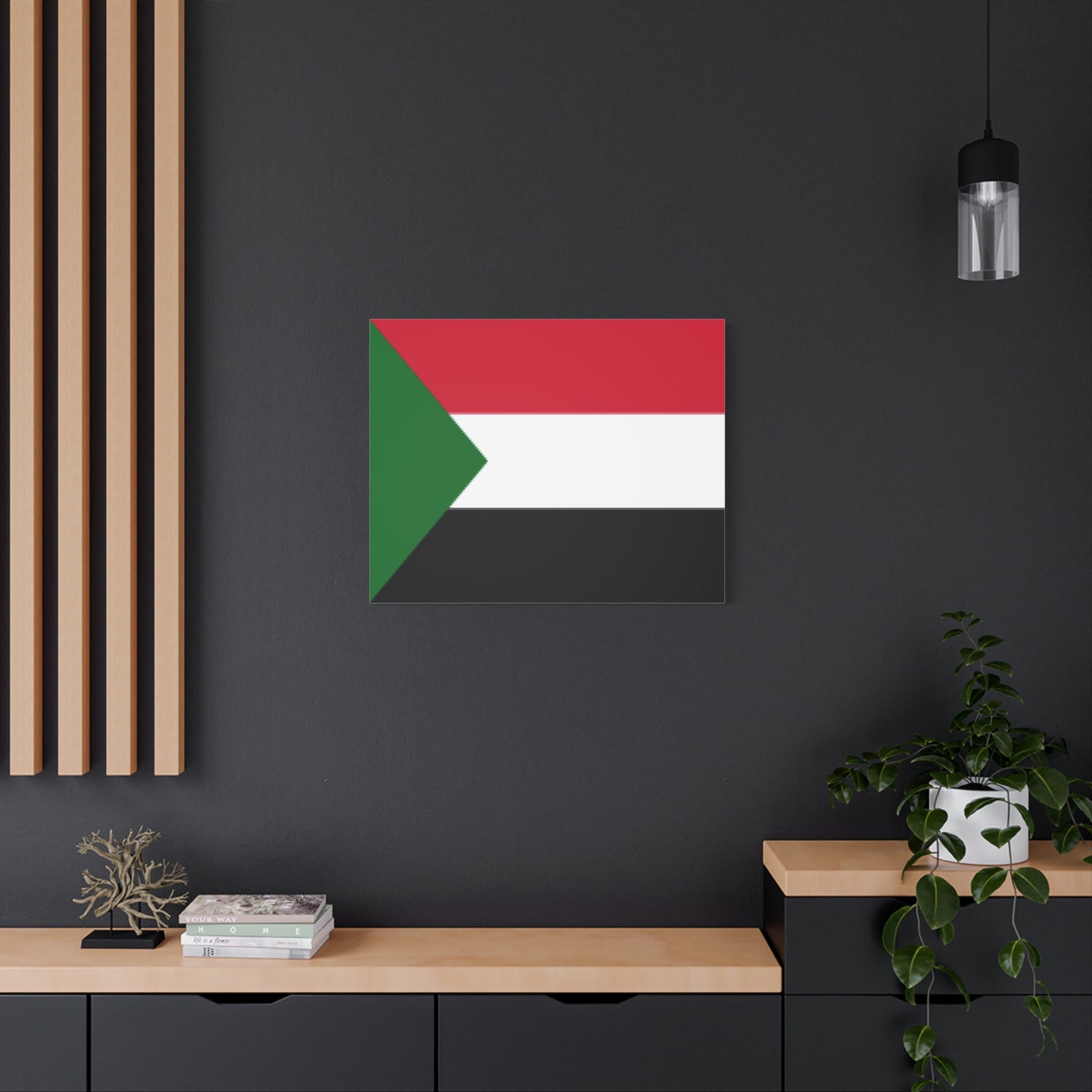 Sudan Country Flag Canvas Vibrant Wall Art Unframed Home Decor-Express Your Love Gifts