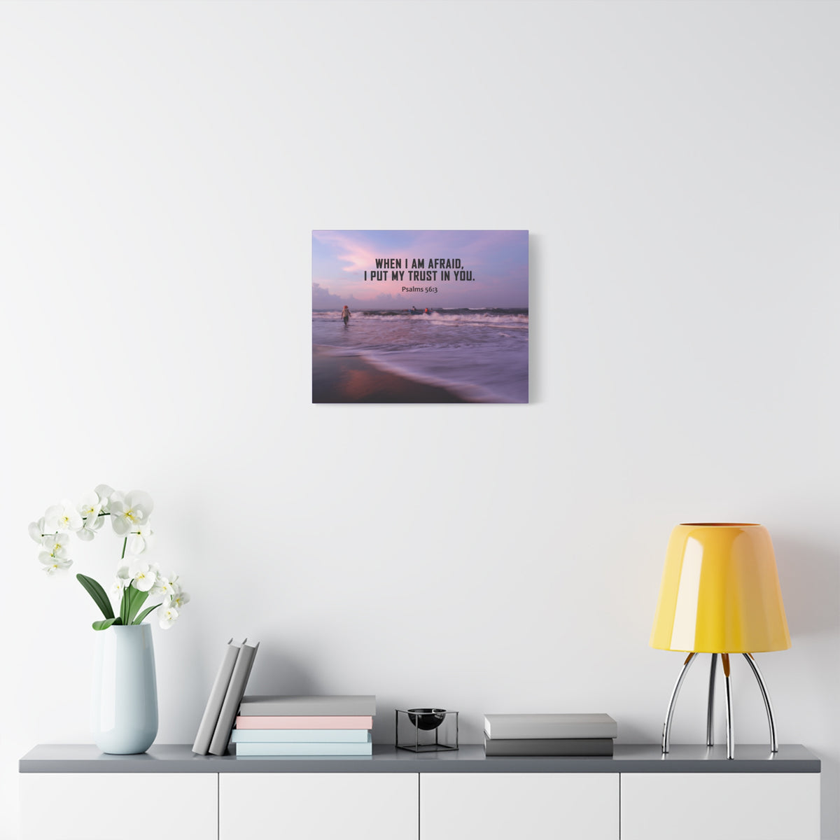 Scripture Canvas My Trust In You Psalm 56:3 Christian Wall Art Bible Verse Print Ready to Hang-Express Your Love Gifts