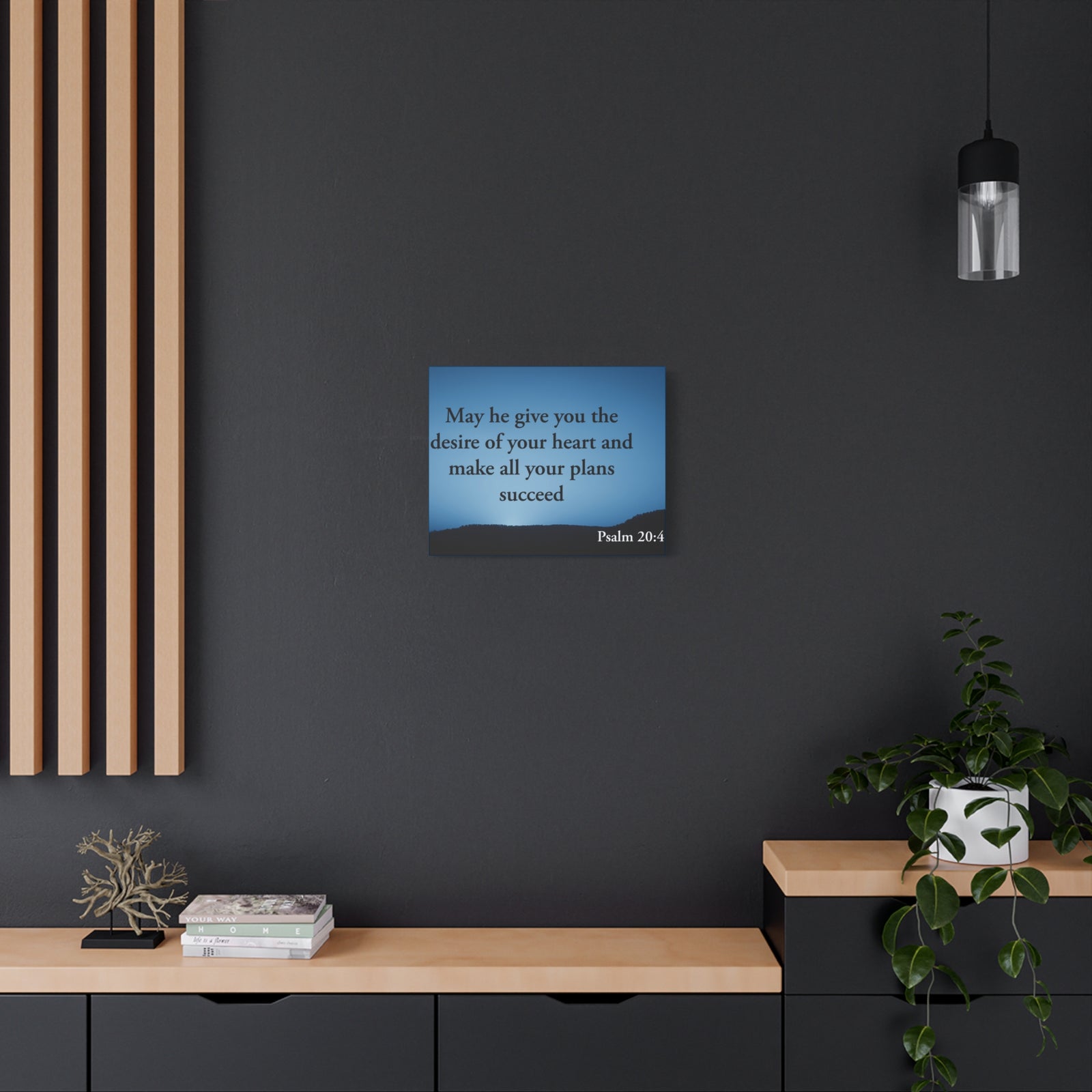 Scripture Walls Desire Of Your Heart Psalm 20:4 Bible Verse Canvas Christian Wall Art Ready to Hang-Express Your Love Gifts