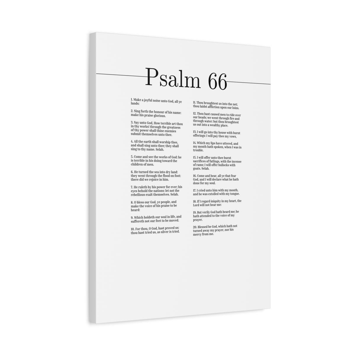 Scripture Canvas Come And See The Works Of God Psalm 66 Christian Wall Art Bible Verse Print Ready to Hang-Express Your Love Gifts
