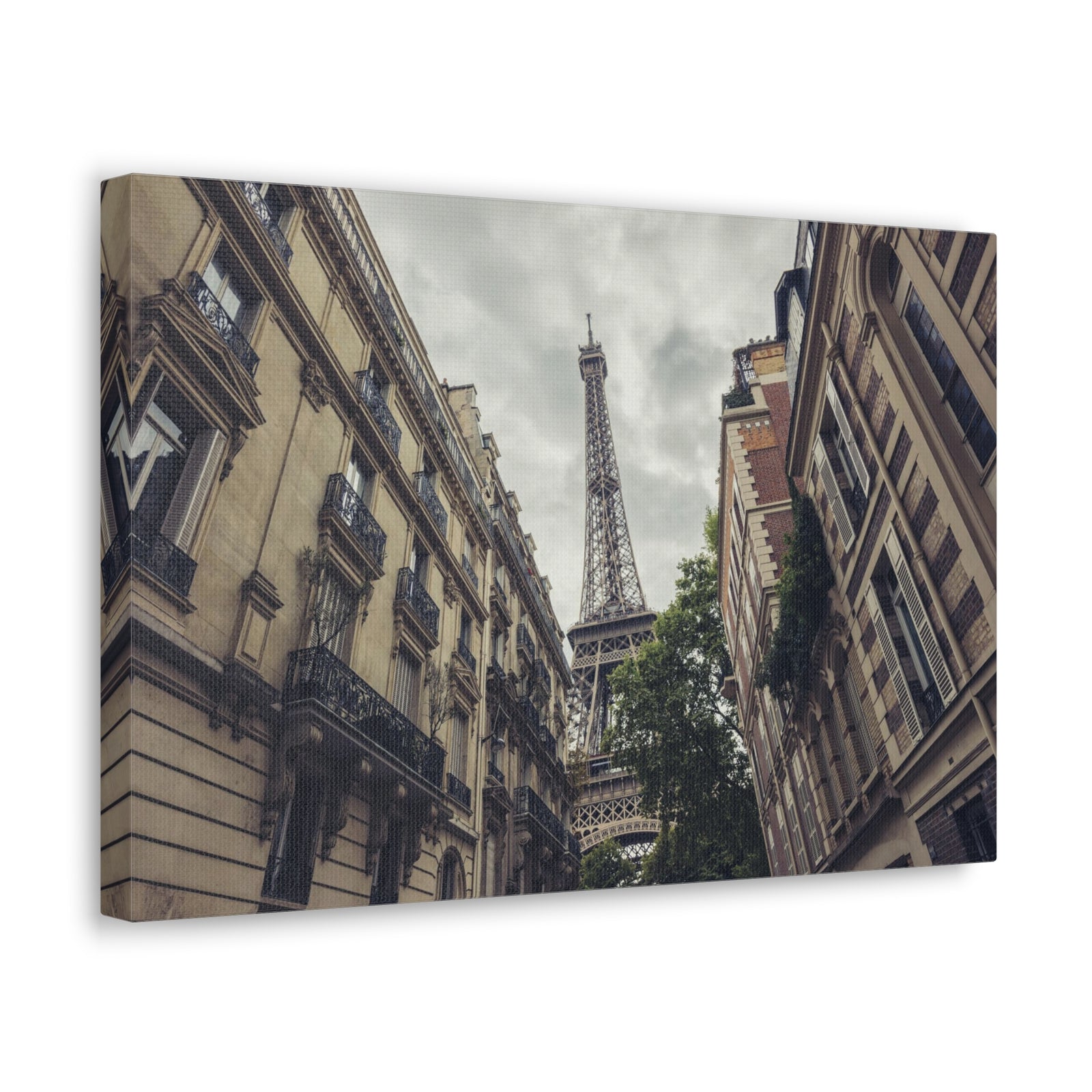 Paris Eiffel Tower Street View France Canvas Artwork High-Quality Breathtaking French City for Home Decor Ready to Hang-Express Your Love Gifts
