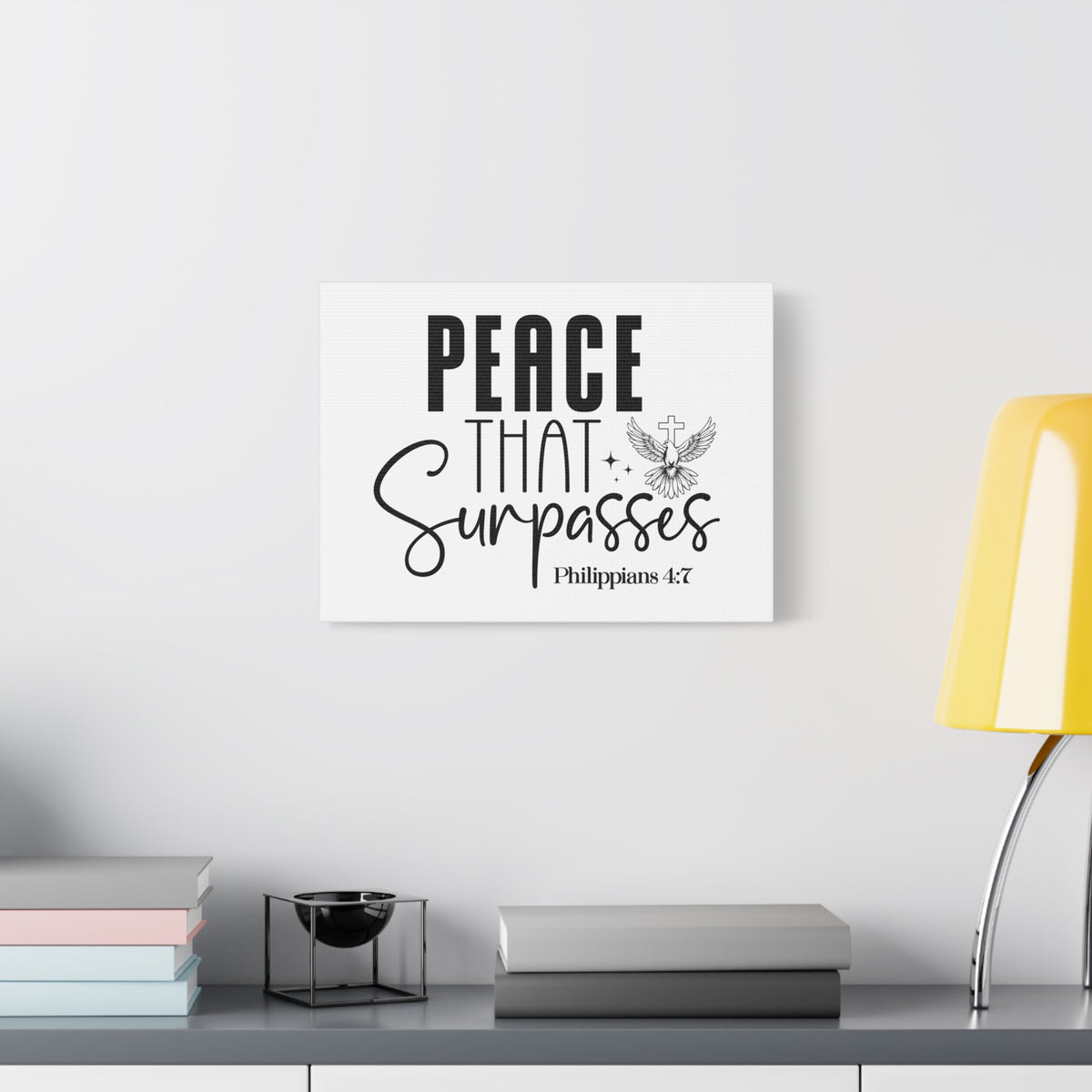Scripture Walls Philippians 4:7 Peace That Surpasses Rubies Bible Verse Canvas Christian Wall Art Ready to Hang Unframed-Express Your Love Gifts