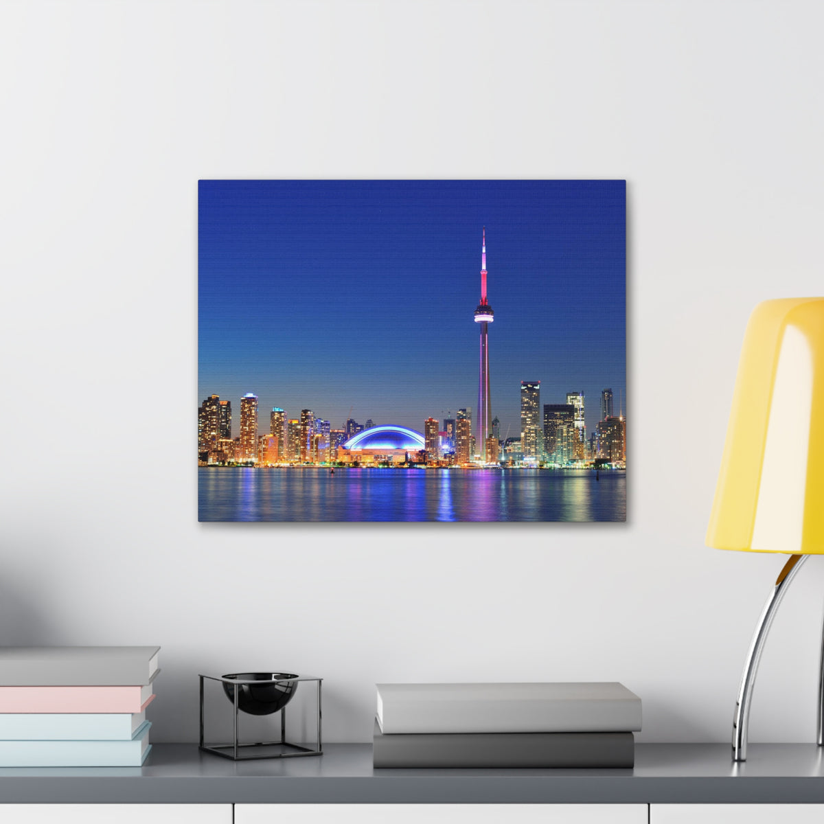 Toronto Night Skyline Canvas Artwork High-Quality Breathtaking Stunning Cityscape for Home Decor Ready to Hang-Express Your Love Gifts