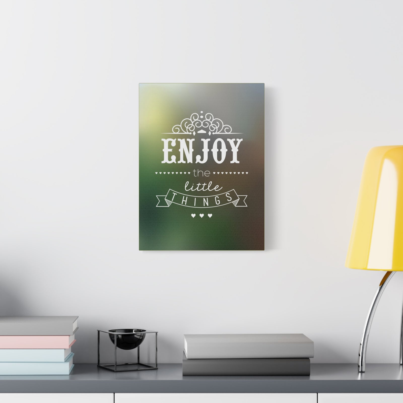 Inspirational Wall Art Enjoy The Little Things Motivation Wall Decor for Home Office Gym Inspiring Success Quote Print Ready to Hang-Express Your Love Gifts