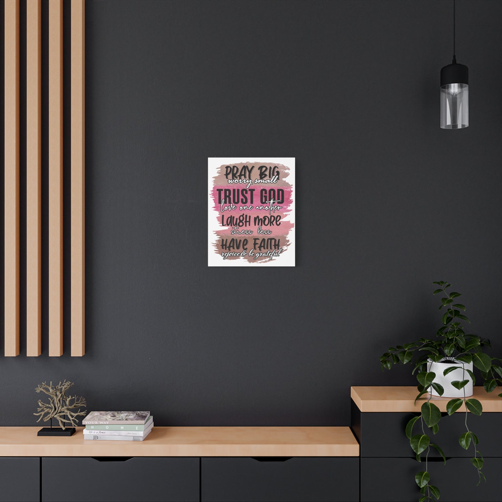Scripture Canvas Pray Big, Trust God Psalm 37:3 Christian Wall Art Bible Verse Print Ready to Hang-Express Your Love Gifts