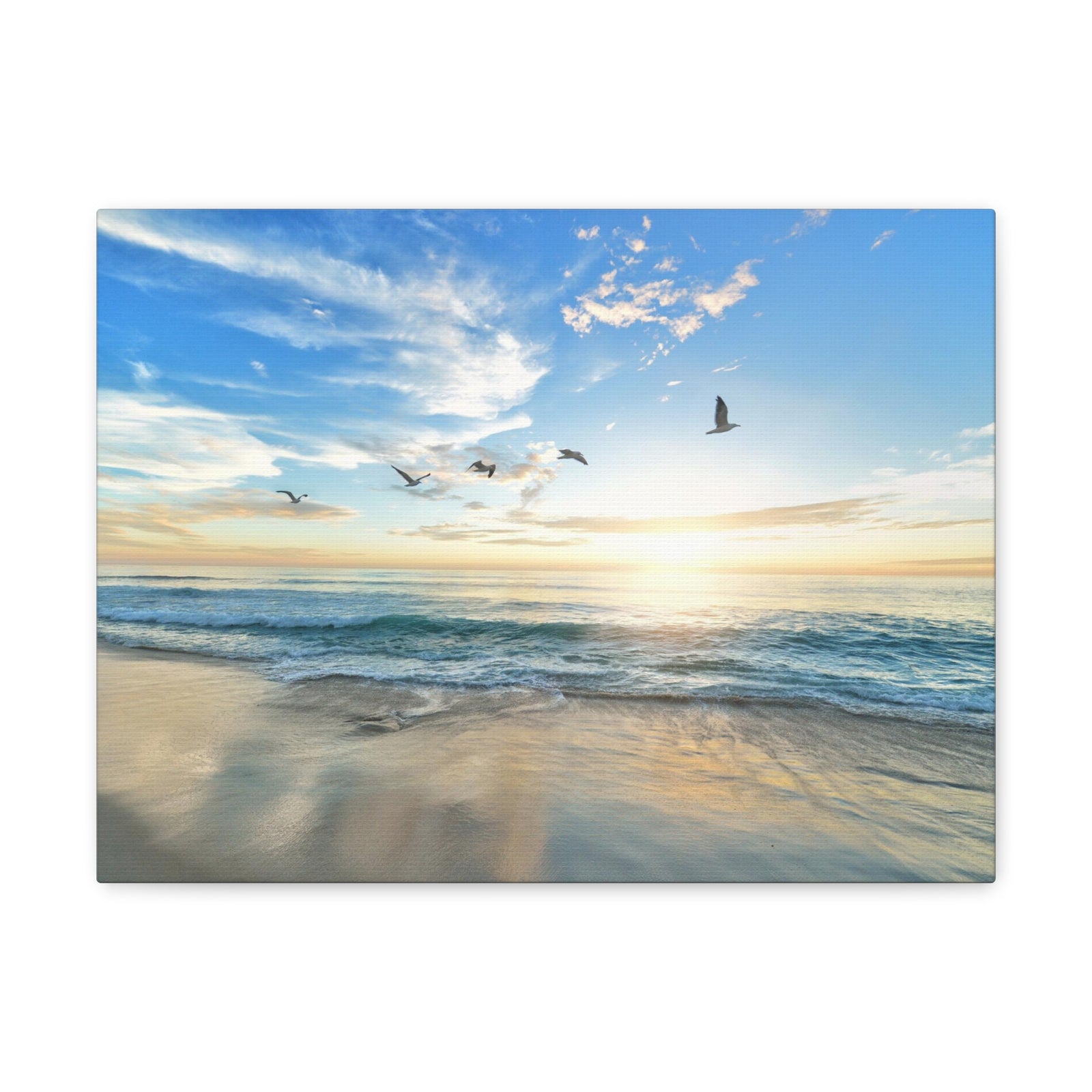 Ocean Flying Birds Ocean Canvas Wall Art for Home Decor Ready-to-Hang-Express Your Love Gifts