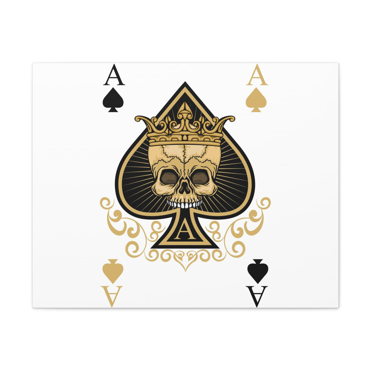 Gothic Ace Of Spades Playing Card Canvas Wall Art for Home Decor Ready-to-Hang-Express Your Love Gifts