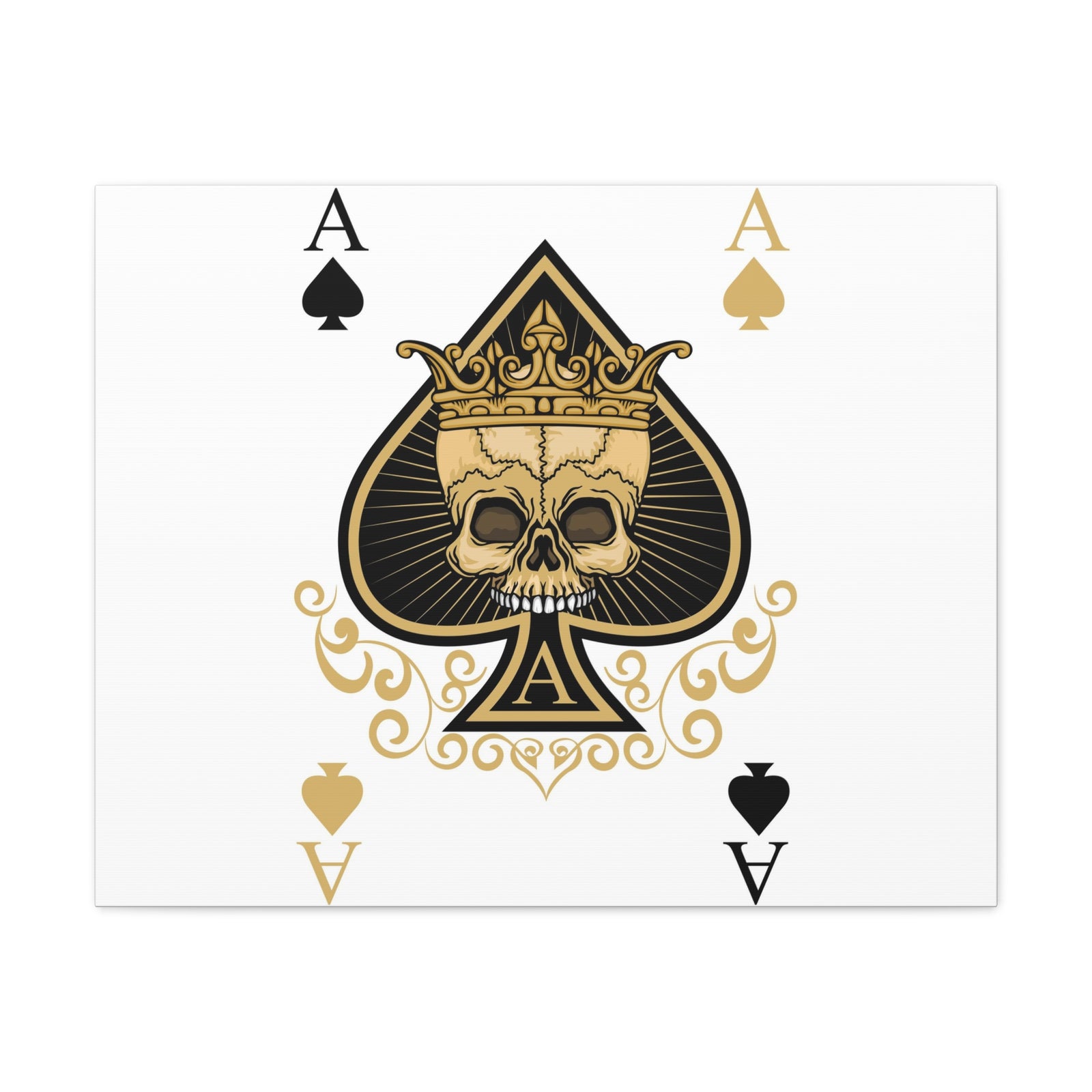 Gothic Ace Of Spades Playing Card Canvas Wall Art for Home Decor Ready-to-Hang-Express Your Love Gifts