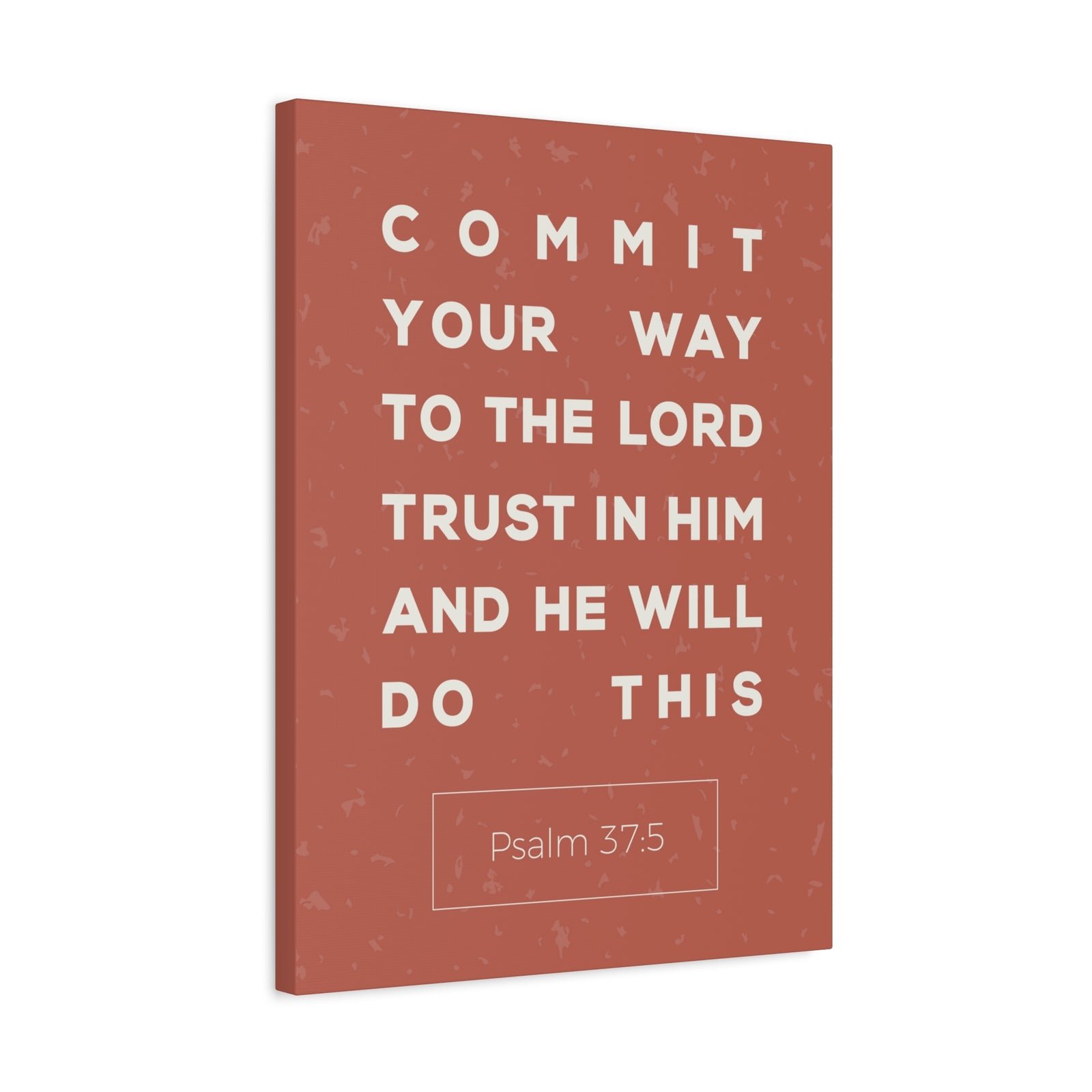 Scripture Canvas Commit Your Way Psalm 37:5 Christian Wall Art Bible Verse Print Ready To Hang-Express Your Love Gifts