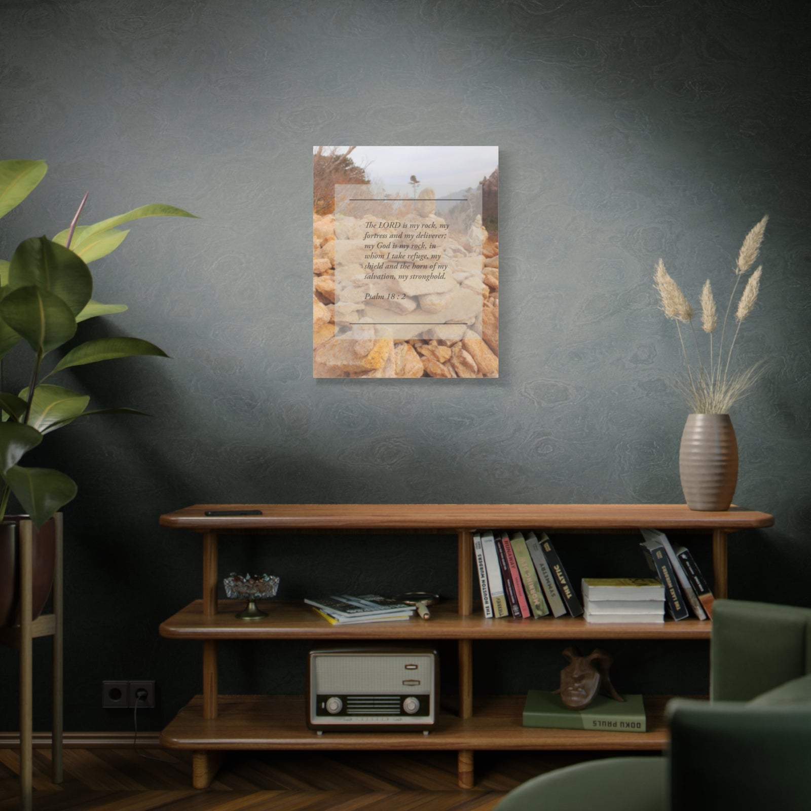 Scripture Walls Horn Of My Salvation Psalm 18:2 Bible Verse Canvas Christian Wall Art Ready to Hang-Express Your Love Gifts