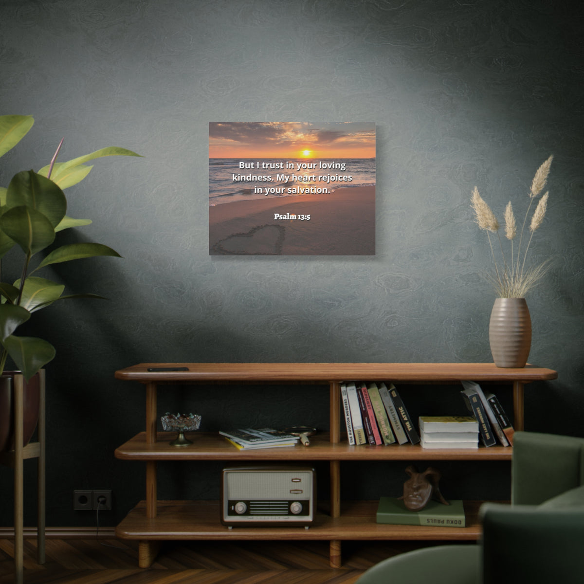 Scripture Canvas Thy Salvation Psalm 13:5 Christian Wall Art Bible Verse Print Ready to Hang-Express Your Love Gifts