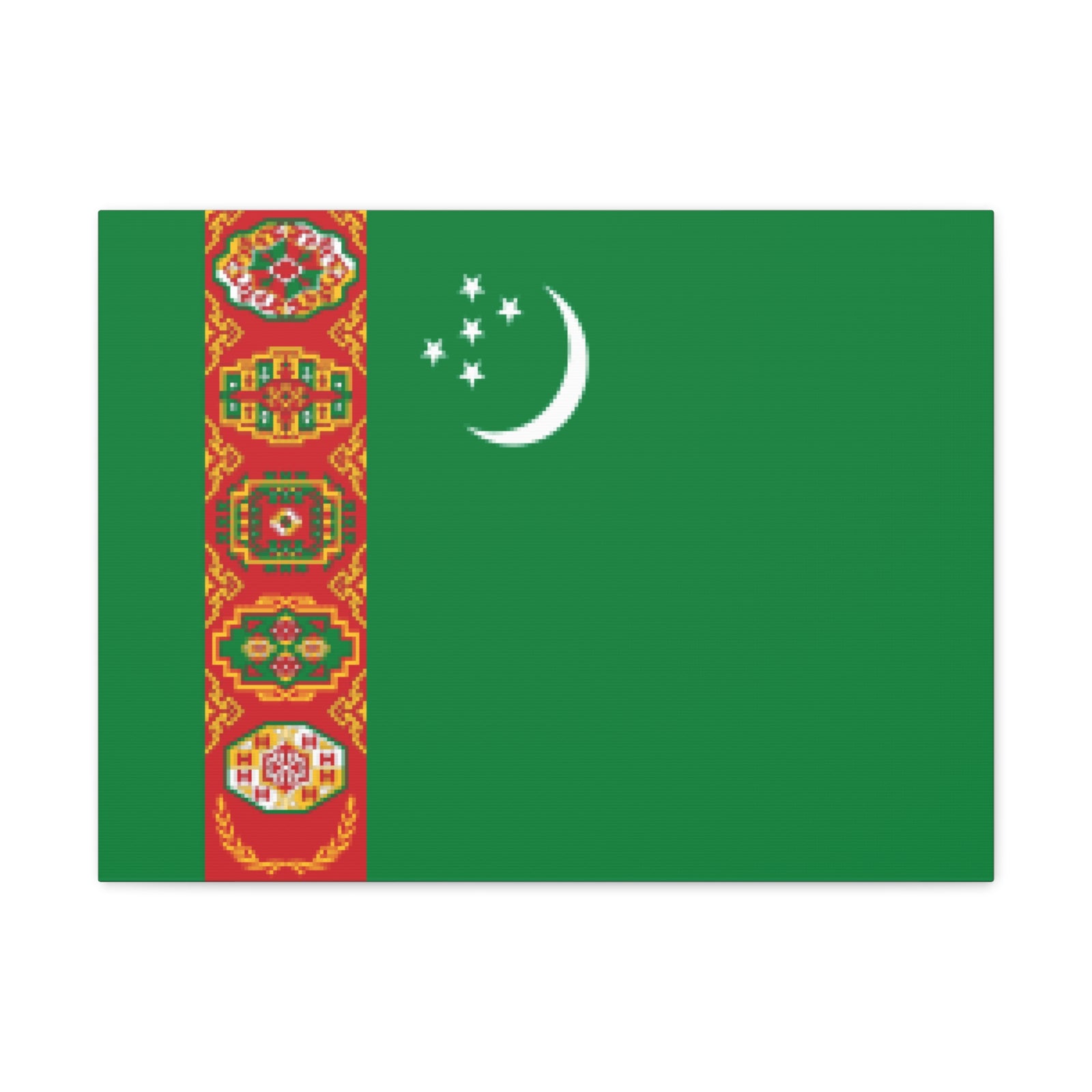 Turkmenistan Country Flag Canvas Vibrant Wall Art Unframed Home Decor-Express Your Love Gifts