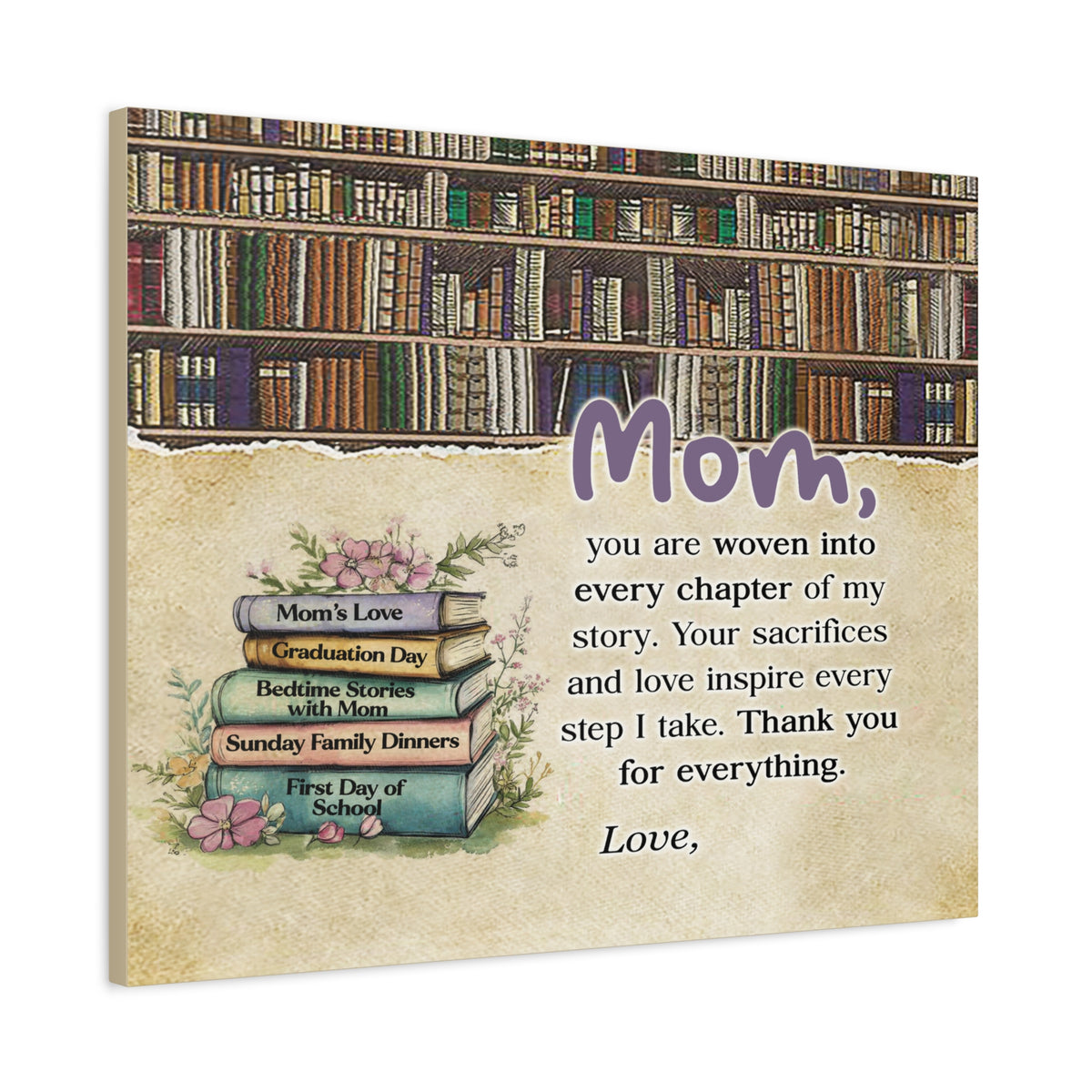 Personalized To My Mom Every Chapter Elegant Home Décor-Express Your Love Gifts