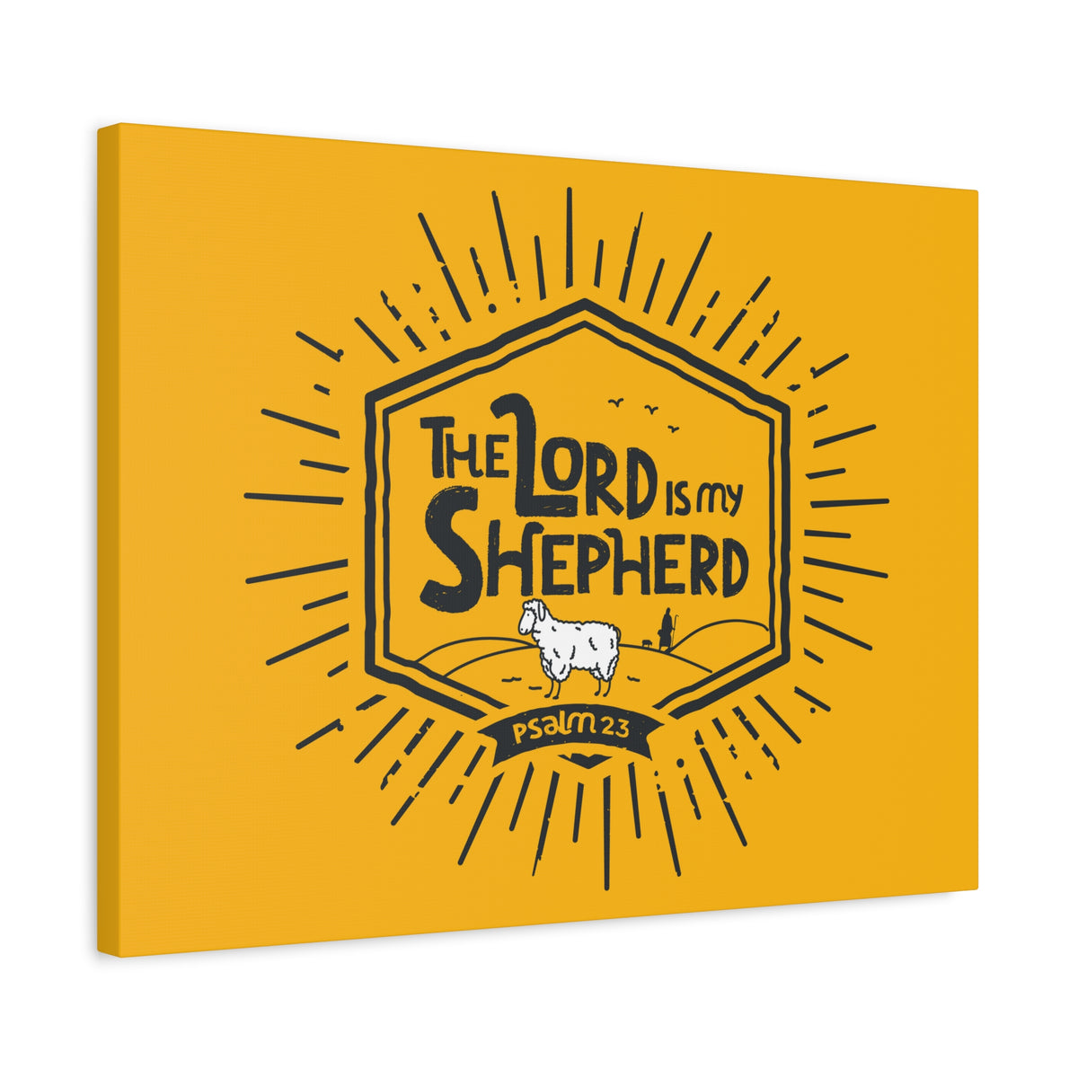 Scripture Canvas The Lord Is My Shepherd Psalm 23 Christian Wall Art Bible Verse Print Ready To Hang-Express Your Love Gifts