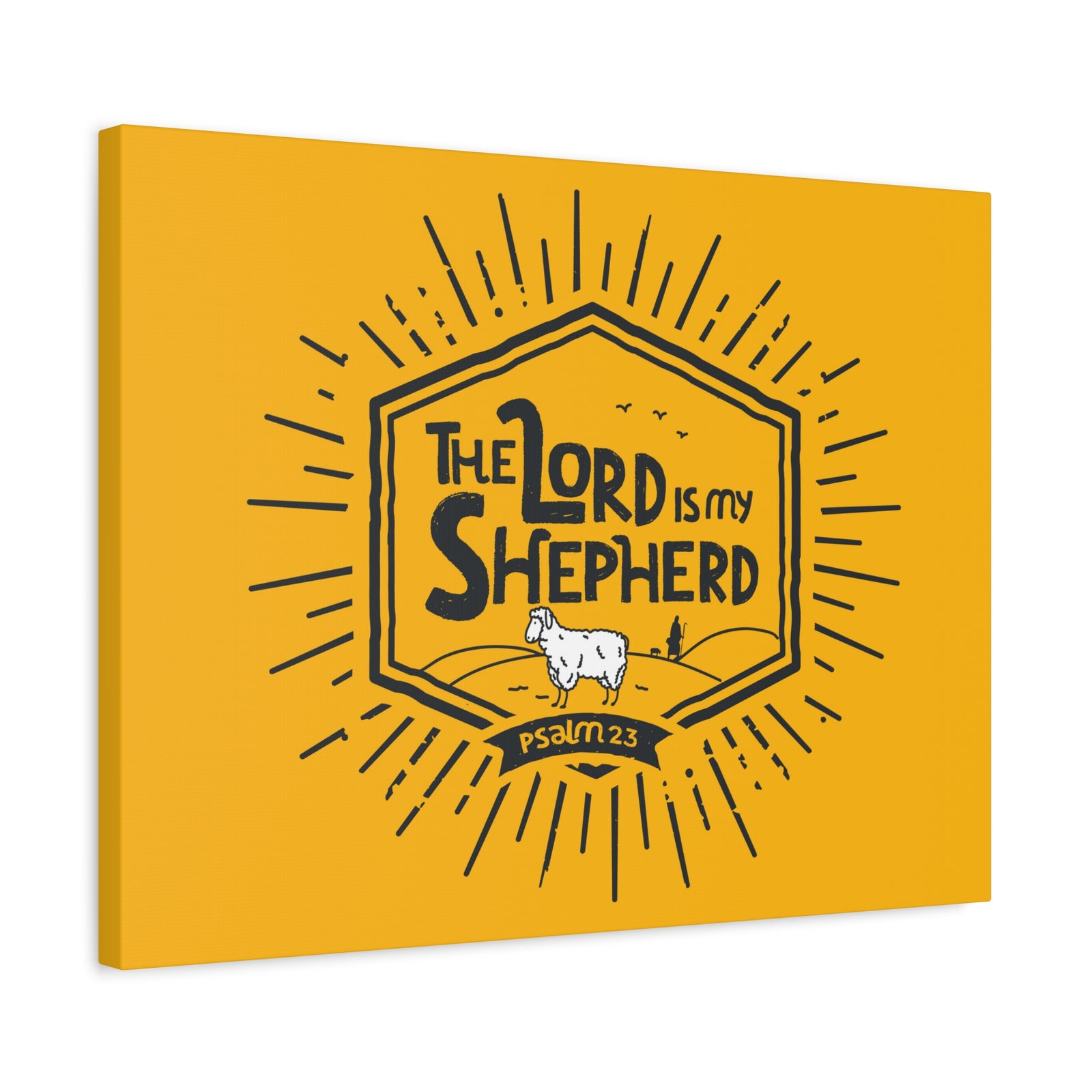 Scripture Canvas The Lord Is My Shepherd Psalm 23 Christian Wall Art Bible Verse Print Ready To Hang-Express Your Love Gifts