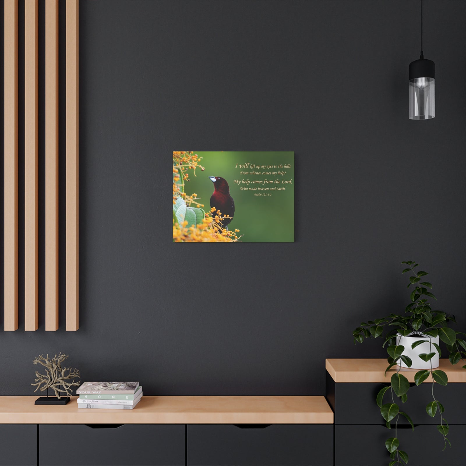 Scripture Canvas Comes From The Lord Psalm 121:1-2 Christian Wall Art Bible Verse Print Ready to Hang-Express Your Love Gifts