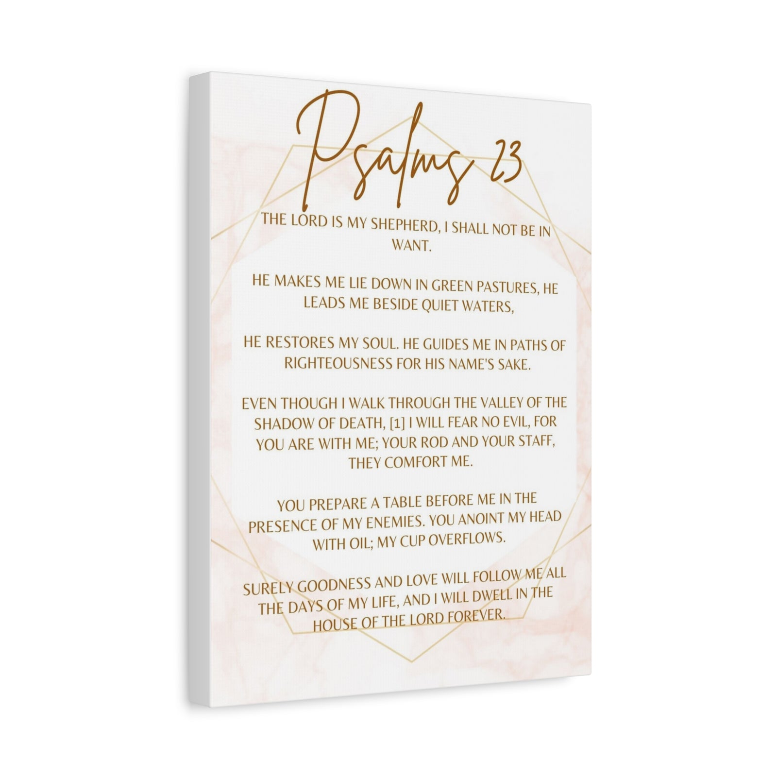 Scripture Canvas The Lord Is My Shepherd Psalms 23 Christian Wall Art Bible Verse Print Ready to Hang-Express Your Love Gifts