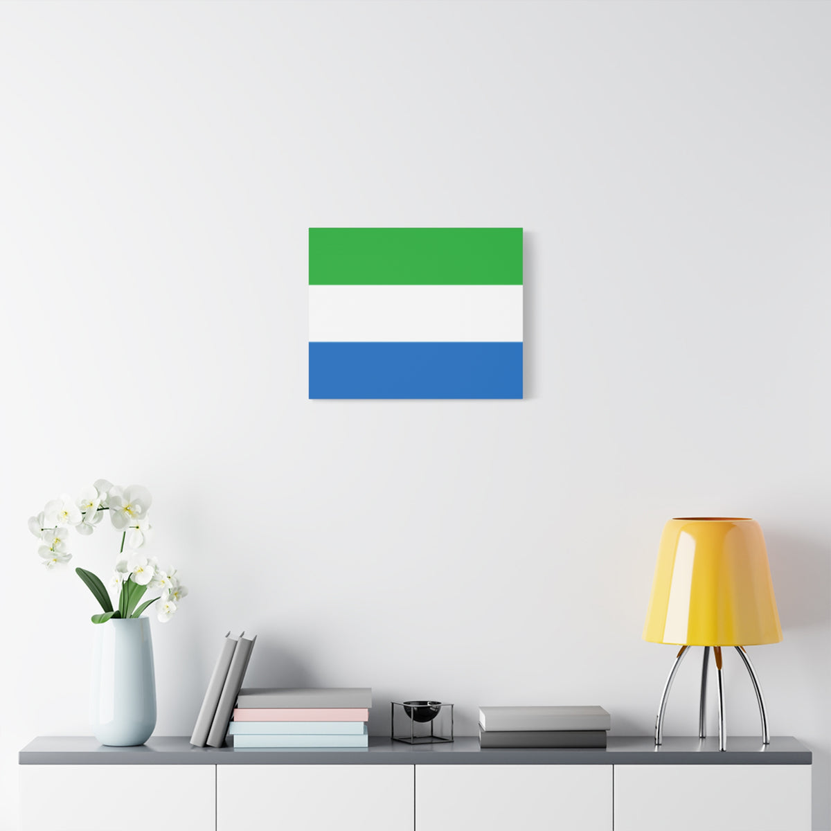 Sierra Leone Country Flag Canvas Vibrant Wall Art Unframed Home Decor-Express Your Love Gifts