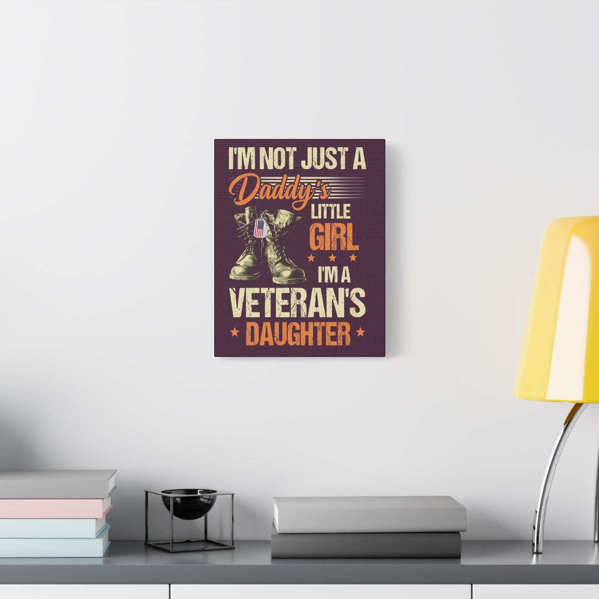 Veteran's Daughter Canvas Art - Proud Military Family Decor-Express Your Love Gifts